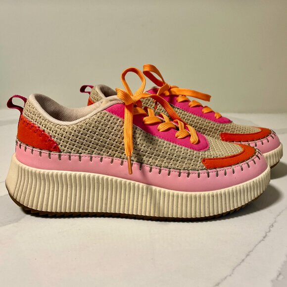 Nicole Miller Brita Pink Multi Platform Sneakers – Size 10 - Picture 5 of 10